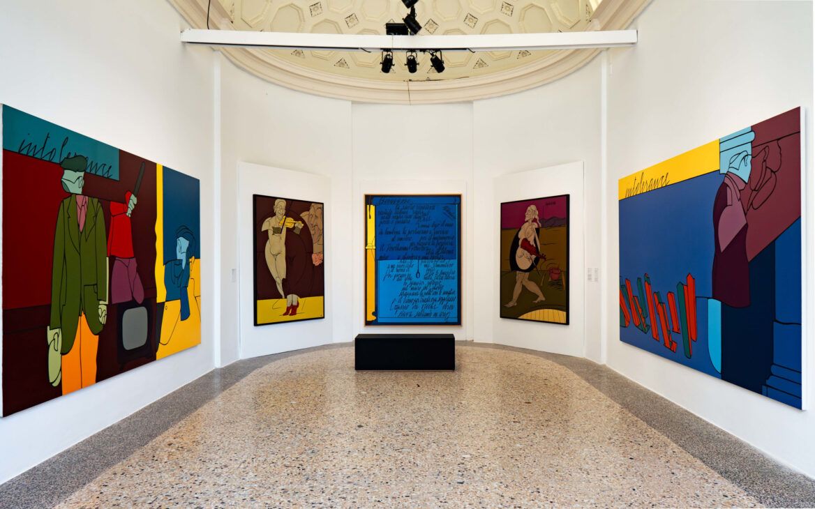 Installation view "Valerio Adami. Pittore di Idee, Palazzo Reale Milano. Credit @Gabriele Leonardi. Courtesy Archivio Valerio Adami