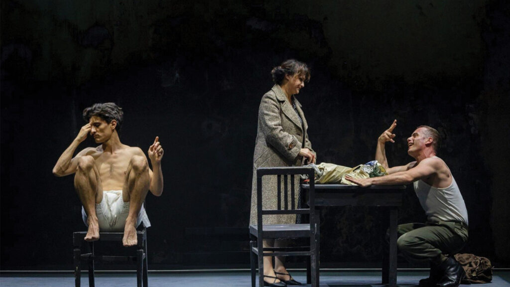 Da sinistra: Francesco Sferrazza Papa, Franca Penone e Alberto Onoffrietti, credit @TeatroFrancoParenti