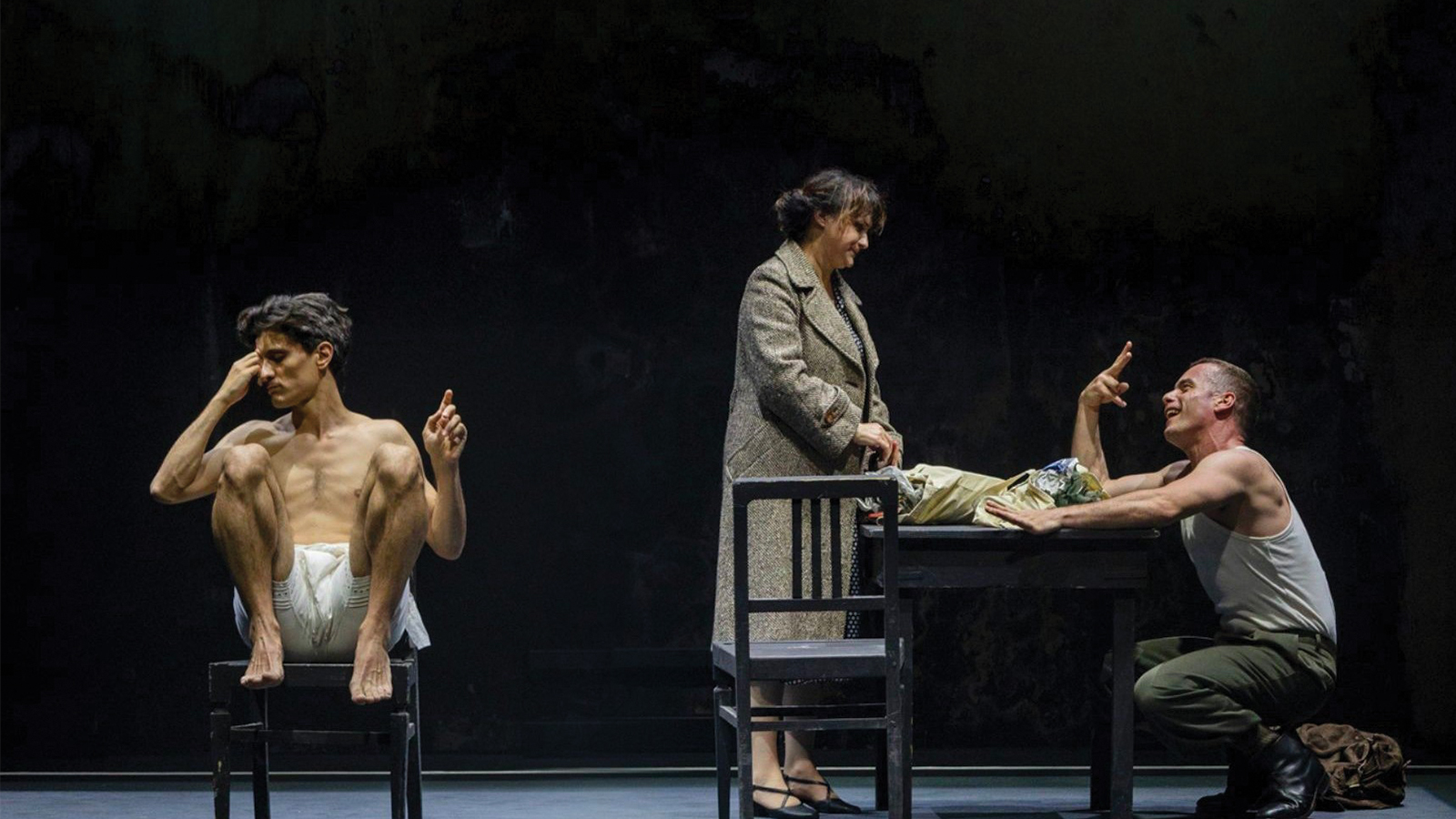 Da sinistra: Francesco Sferrazza Papa, Franca Penone e Alberto Onoffrietti, credit @TeatroFrancoParenti