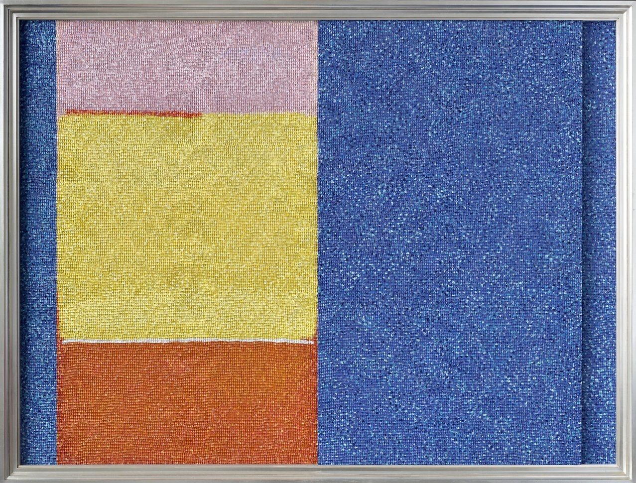 Sam Havadtoy, Homage to Mark Rothko, 2023 - Lace and acrylic on board, 121x161cm.jpeg, credit @SamHavadtoy