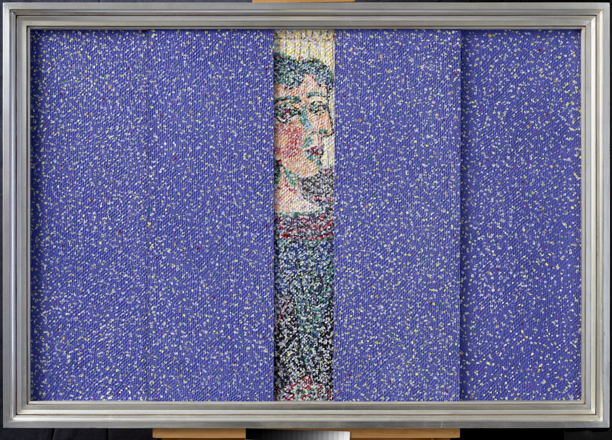 Sam Havadtoy, "Homage to Pablo Picasso", 2023, lace and acrylic on board, 77x111cm.jpeg, credit @Sam Havadtoy